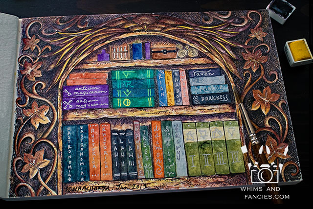 Magician's Bookshelf Painting | Whims And Fancies