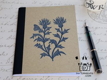Enduring Thistle lino print and Thistle hand bound journal by Soma Acharya InkTorrents Graphics @ InkTorrents.com
