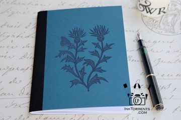 Enduring Thistle lino print and Thistle hand bound journal by Soma Acharya InkTorrents Graphics @ InkTorrents.com