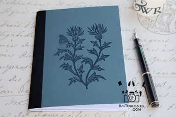 Enduring Thistle lino print and Thistle hand bound journal by Soma Acharya InkTorrents Graphics @ InkTorrents.com