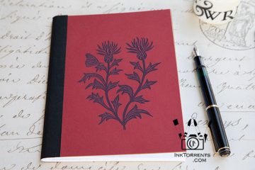 Enduring Thistle lino print and Thistle hand bound journal by Soma Acharya InkTorrents Graphics @ InkTorrents.com