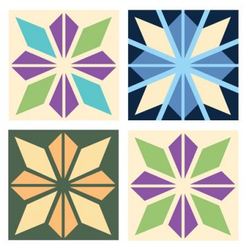 Fair Isle Star quilt pattern Shop Whims And Fancies Soma Acharya
