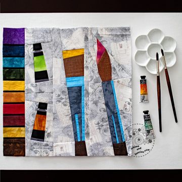 Make Art Artist Paintbox Palette quilt pattern by Shop Whims And Fancies Soma Acharya