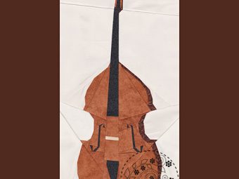 Musical Instrument Double Bass quilt pattern Shop Whims And Fancies Soma Acharya