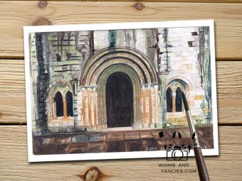 Weathered Scottish Abbey Ruin Historic Scotland and England art print InkTorrents Graphics Soma Acharya