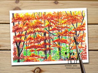 Autumn Forest Walk Yosemite Fall Colors art print InkTorrents Graphics Soma Acharya