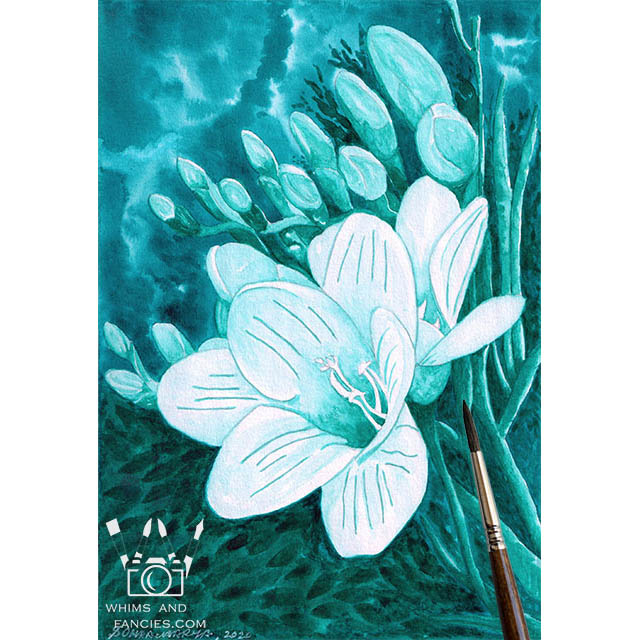 Flowers Of The Deep nautical fantasy art print InkTorrents Graphics Soma Acharya