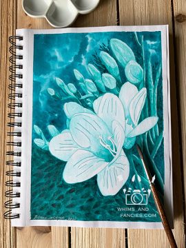 Flowers Of The Deep nautical fantasy art print InkTorrents Graphics Soma Acharya