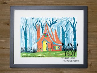 Fairy Tale Gingerbread House children story art print InkTorrents Graphics Soma Acharya