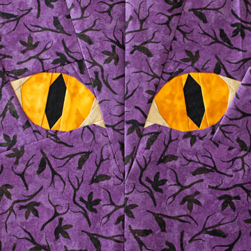 Halloween Cat Eyes quilt pattern Shop Whims And Fancies Soma Acharya