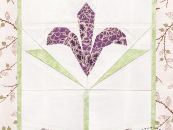 Kyanite Iris flower quilt pattern Shop Whims And Fancies Soma Acharya