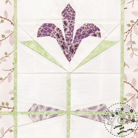 Kyanite Iris flower quilt pattern Shop Whims And Fancies Soma Acharya