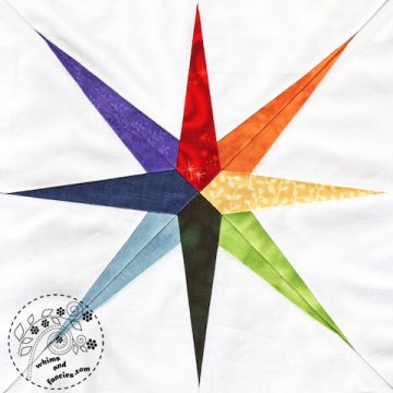 Rainbow Star quilt pattern Shop Whims And Fancies Soma Acharya