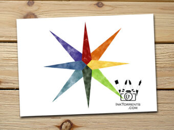 A New Star - Rainbow Star art print from quilt patterns @ inktorrent.com by Soma