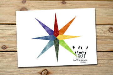 A New Star - Rainbow Star art print from quilt patterns @ inktorrent.com by Soma