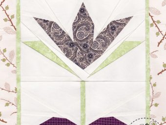 Olivine Tulip flower quilt pattern Shop Whims And Fancies Soma Acharya