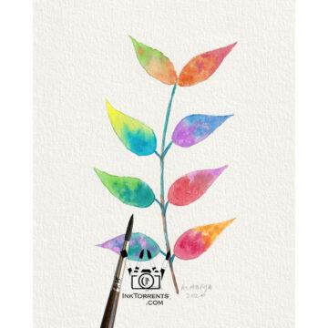 Spring Fairy Leaves children's fantasy story art print InkTorrents Graphics Soma Acharya