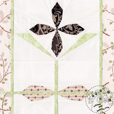 Selenite Clematis flower quilt pattern Shop Whims And Fancies Soma Acharya