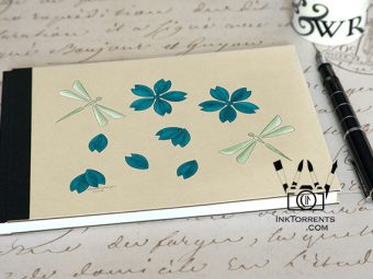 Ink Torrents Graphics Flowers Series Notebook - Fluttering Sakura Blossoms made by Soma Acharya @ InkTorrents