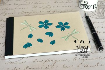 Ink Torrents Graphics Flowers Series Notebook - Fluttering Sakura Blossoms made by Soma Acharya @ InkTorrents