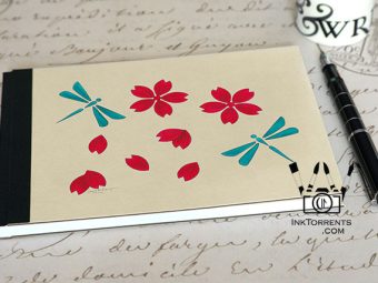 Ink Torrents Graphics Flowers Series Notebook - Twirling Sakura Cherry Blossoms made by Soma Acharya @ InkTorrents