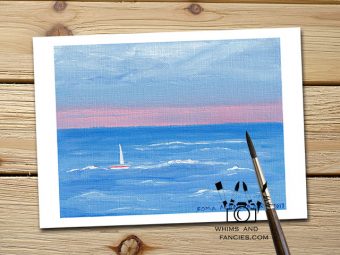 Summer Sailing Scotland and England Landscape art print InkTorrents Graphics Soma Acharya