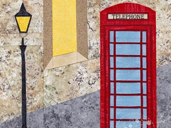 Red Telephone Box quilt pattern British telephone booth Shop Whims And Fancies Soma Acharya