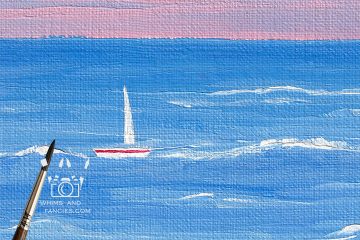 Summer Sailing Scotland and England Landscape art print InkTorrents Graphics Soma Acharya