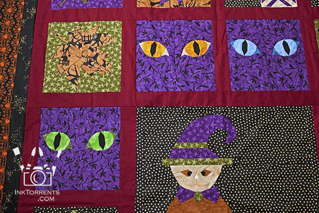 Autumn Halloween quilt by InkTorrents Graphics Soma Acharya - Whims And Fancies