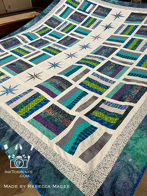 Compass Mariner's Star quilt pattern - inktorrents.com by Soma Acharya