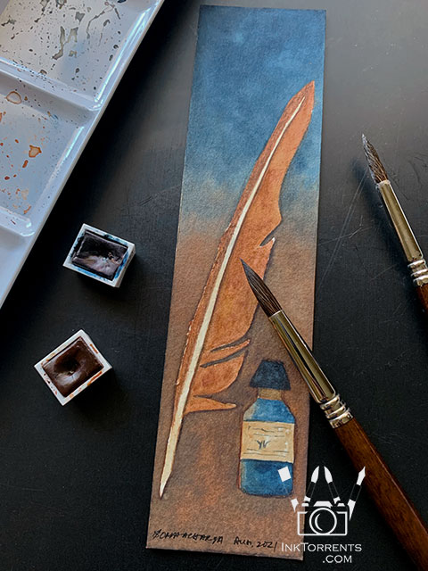 Quill feather bookmark @ inktorrents.com by Soma