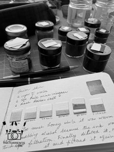 Making notes about ink-making
