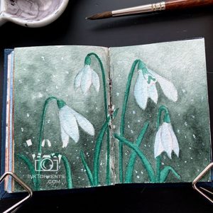 Snowdrops tasting the magic of snow painting @ InkTorrents.com by Soma