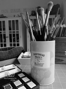 A brush family portrait. The shortbread was delicious too.