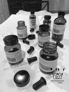 Taking stock of my essential oils that I use for soap.
