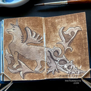 Sigil Wolf viking art watercolour painting @ InkTorrents.com by Soma