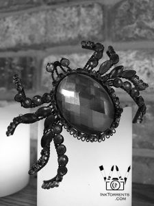 A little bejeweled spider came out for October.