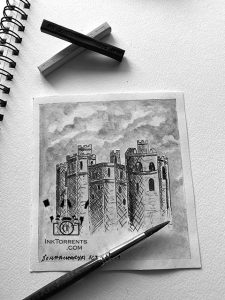 Castle in the air - we were listening to Howl's Moving Castle on the road