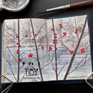 Snow berries painting @ InkTorrents.com by Soma