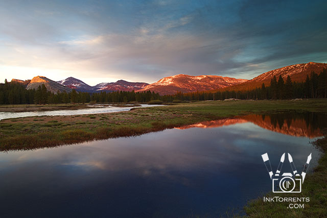 Alpenglow on mountains Tioga Pass Yosemite photo by Soma Acharya InkTorrents Graphics @ InkTorrents.com