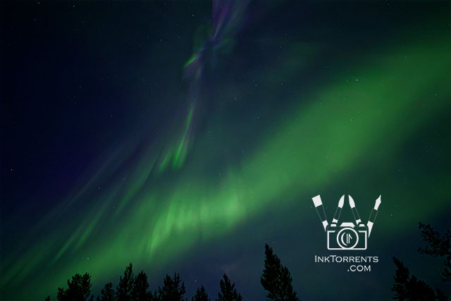 Aurora Borealis Northern Lights in Inari Finland photo by Soma Acharya InkTorrents Graphics @ InkTorrents.com