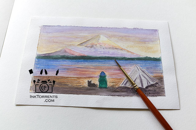 Watercolor on gesso by Soma Acharya InkTorrents Graphics @ InkTorrents.com