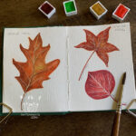 Autumn Leaves Line art clip art @ inktorrents.com by Soma Acharya