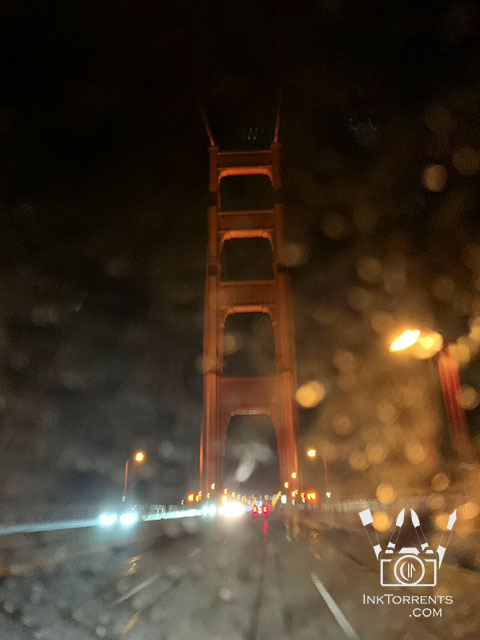 The Golden Gate Bridge in the rain inspired by Ted Crone Taxi New York photography @ inktorrents.com by Soma Acharya