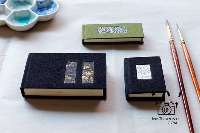 Tiny watercolor sketchbooks handbound by Soma Acharya InkTorrents Graphics @ InkTorrents.com