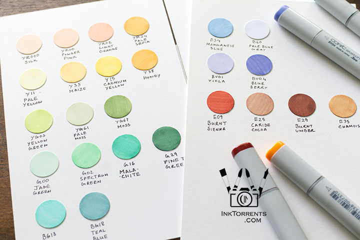 How to make alcohol marker swatches — Copic marker tutorial by InkTorrents Graphics