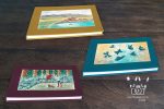Cloth-bound notebooks in three cover designs and three colors — InkTorrents Graphics