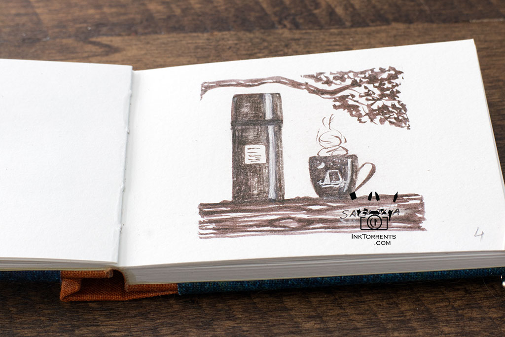InkFortnight, a 14 day art challenge in September Day 4 Mug and Thermos in Kakimori Mukuri Ink, InkTorrents Graphics