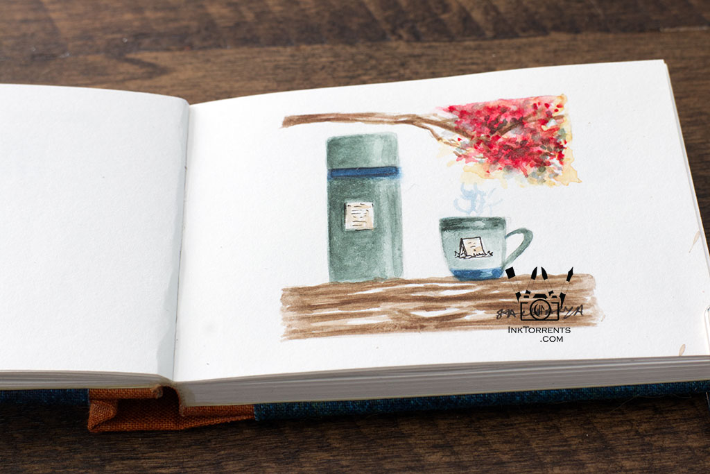 InkFortnight, a 14 day art challenge in September Day 4 Mug and Thermos in Van Gogh Watercolor, InkTorrents Graphics