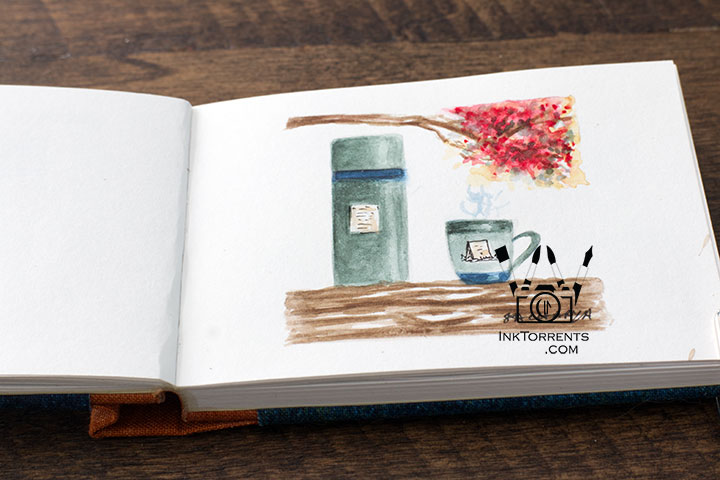 InkFortnight, a 14 day art challenge in September Day 4 Mug and Thermos in Van Gogh Watercolor, InkTorrents Graphics